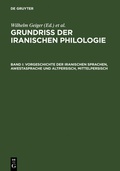 Cover: Vorgeschichte der iranischen Sprachen, Awestasprache und Altpersisch, Mittelpersisch - De Gruyter