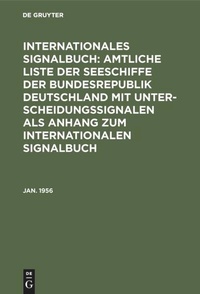 Enlarge image Cover: Jan. 1956 - De Gruyter