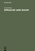 Cover: Sprache und Raum - De Gruyter