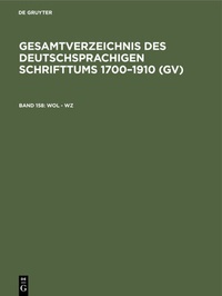 Abbildung von: Wol - Wz - De Gruyter Saur
