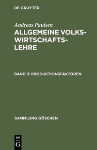 Abbildung von: Produktionsfaktoren - De Gruyter