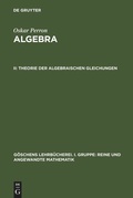 Cover: Theorie der algebraischen Gleichungen - De Gruyter