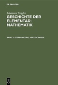 Cover: Stereometrie, Verzeichnisse - De Gruyter