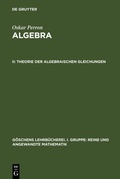 Cover: Theorie der algebraischen Gleichungen - De Gruyter