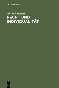 Enlarge image Cover: Recht und Individualität - De Gruyter