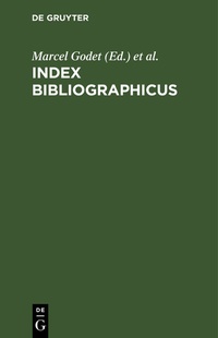 Abbildung von: Index bibliographicus - De Gruyter