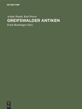 Cover: Greifswalder Antiken - De Gruyter