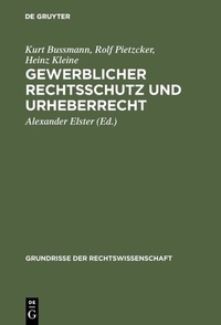 Abbildung von: Gewerblicher Rechtsschutz und Urheberrecht - De Gruyter