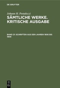 Cover: Schriften aus den Jahren 1806 bis 1809 - De Gruyter