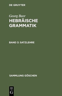 Abbildung von: Satzlehre - De Gruyter Mouton