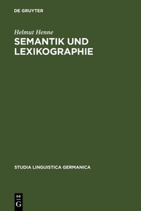 Abbildung von: Semantik und Lexikographie - De Gruyter