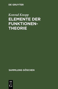Abbildung von: Elemente der Funktionentheorie - De Gruyter