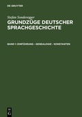 Cover: Einf&uuml;hrung - Genealogie - Konstanten - De Gruyter
