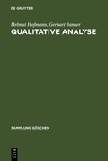 Cover: Qualitative Analyse - De Gruyter