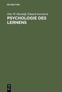 Abbildung von: Psychologie des Lernens - De Gruyter