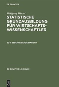 Cover: Beschreibende Statistik - De Gruyter