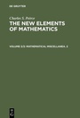 Cover: Mathematical Miscellanea. 2 - De Gruyter