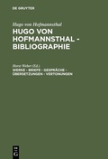 Cover: Werke - Briefe - Gespr&auml;che - &Uuml;bersetzungen - Vertonungen - De Gruyter