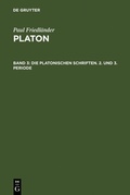Cover: Die platonischen Schriften, 2. und 3. Periode - De Gruyter