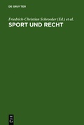 Cover: Sport und Recht - De Gruyter