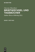 Cover: 1837-1845 - De Gruyter