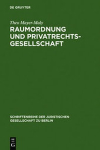 Abbildung von: Raumordnung und Privatrechtsgesellschaft - De Gruyter