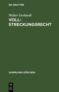 Abbildung von: Vollstreckungsrecht - De Gruyter