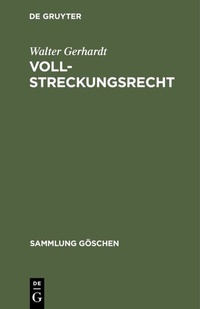 Abbildung von: Vollstreckungsrecht - De Gruyter