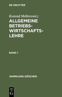Abbildung von: Allgemeine Betriebswirtschaftslehre. Band 1 - De Gruyter