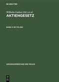 Cover: Aktiengesetz / &sect;&sect; 179-290 - De Gruyter