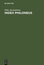 Cover: Index Philoneus - De Gruyter