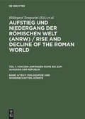 Cover: Philosophie und Wissenschaften, K&uuml;nste - De Gruyter