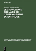 Cover: Les fonctions sociales de l'enseignement scientifique - De Gruyter Mouton