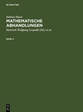 Cover: Mathematische Abhandlungen. 2 - De Gruyter