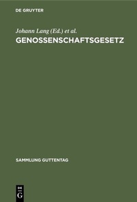 Abbildung von: Genossenschaftsgesetz - De Gruyter
