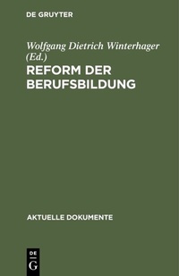 Abbildung von: Reform der Berufsbildung - De Gruyter