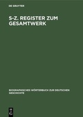 Cover: S-Z. Register zum Gesamtwerk - De Gruyter Saur