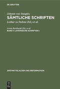 Cover: Lateinische Schriften I - De Gruyter