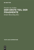 Cover: Der erste Teil der Fragmente - De Gruyter