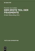 Cover: Der erste Teil der Fragmente - De Gruyter
