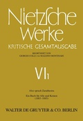 Cover: Also sprach Zarathustra - De Gruyter