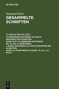 Cover: Wortindex zu Band 1-9. A-K, L-Z - De Gruyter