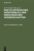 Cover: Zertrennung - Zymom - De Gruyter