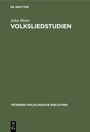 Cover: Volksliedstudien - De Gruyter