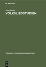 Cover: Volksliedstudien - De Gruyter