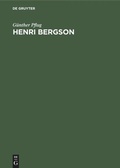 Cover: Henri Bergson - De Gruyter