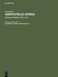Abbildung von: Index Aristotelicus - De Gruyter