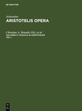 Cover: Aristoteles: Aristotelis Opera / Scholia in Aristotelem - De Gruyter