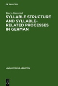 Cover: Syllable Structure and Syllable-Related Processes in German - De Gruyter