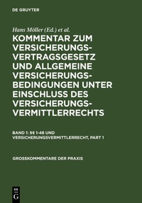 Abbildung von: §§ 1-48 und Versicherungsvermittlerrecht - De Gruyter